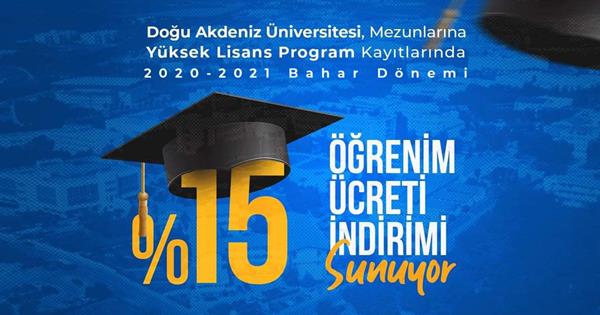 15% Discount for EMU Graduates in Master’s Program Registrations
